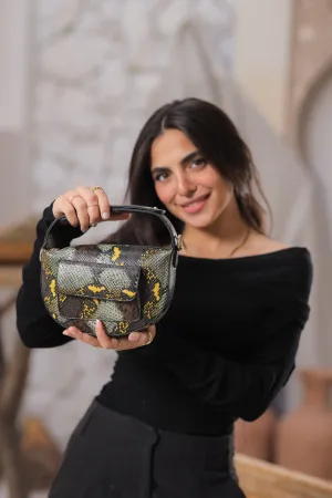 Midnight Luxe Bag - Olive SnakeSkin