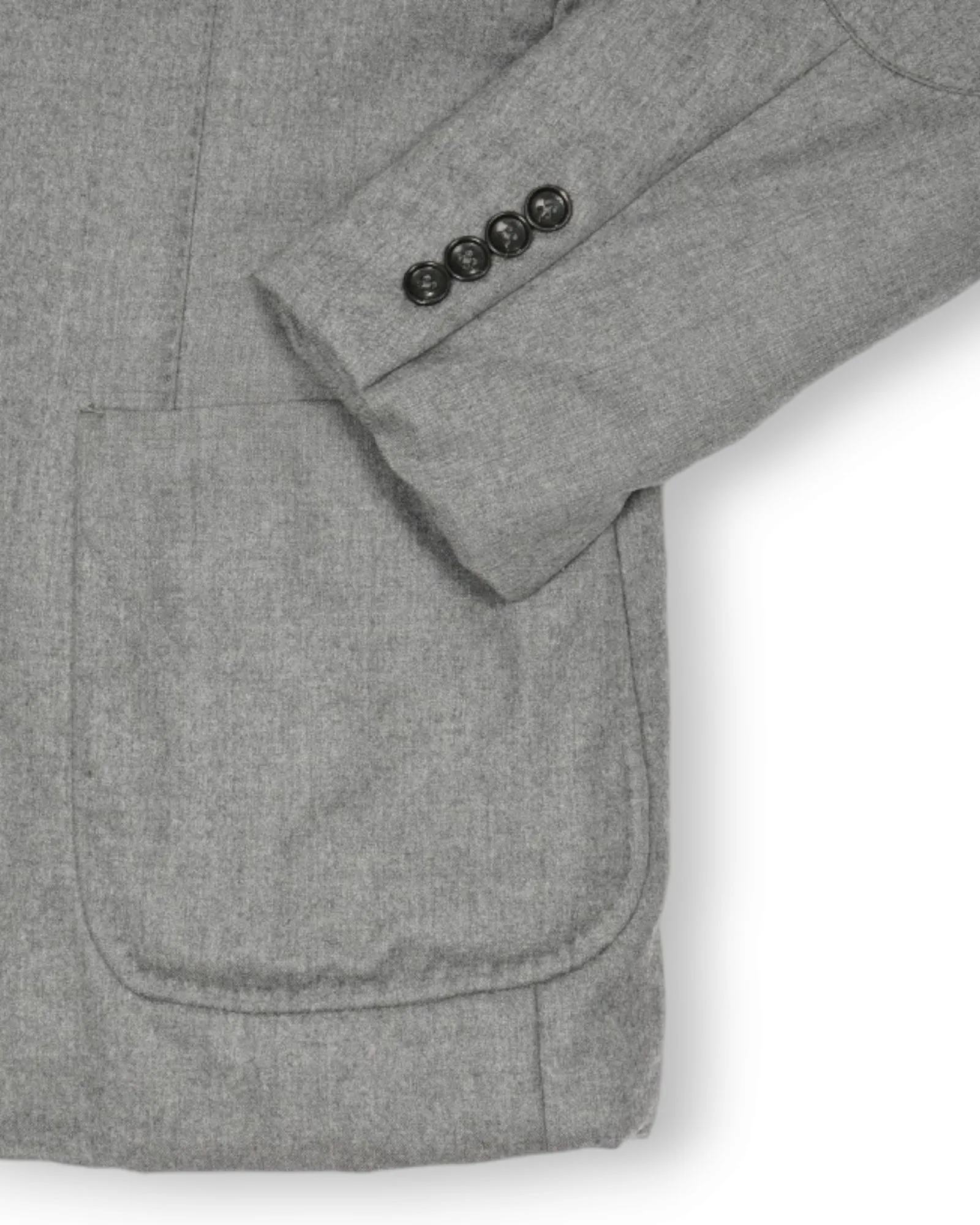 Montecore - Grey Fleece Wool Pull Jacket 46