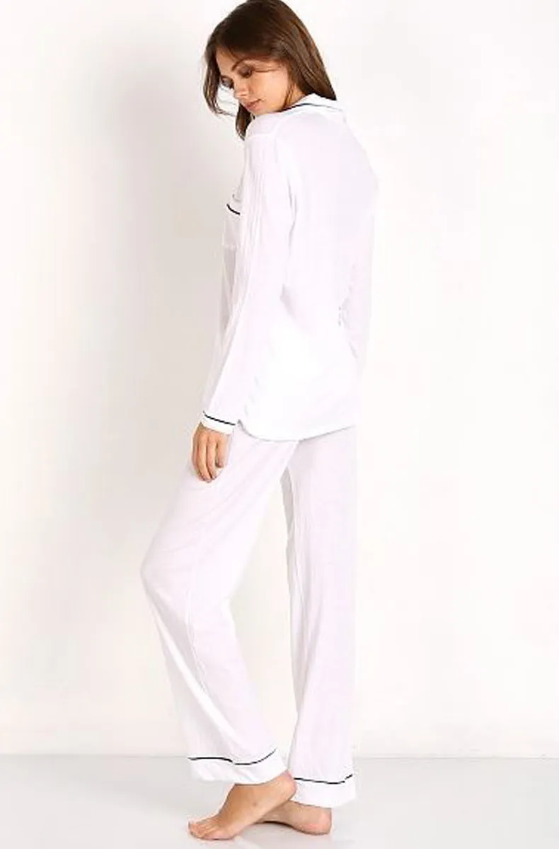 Organic Cotton Piped Pajamas