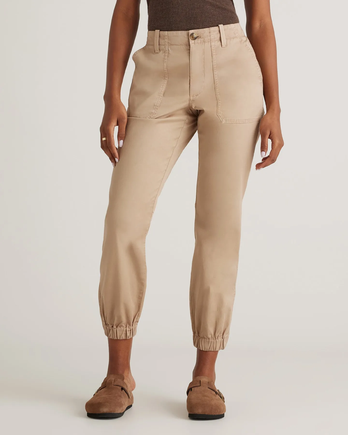 Organic Stretch Cotton Twill Utility Jogger