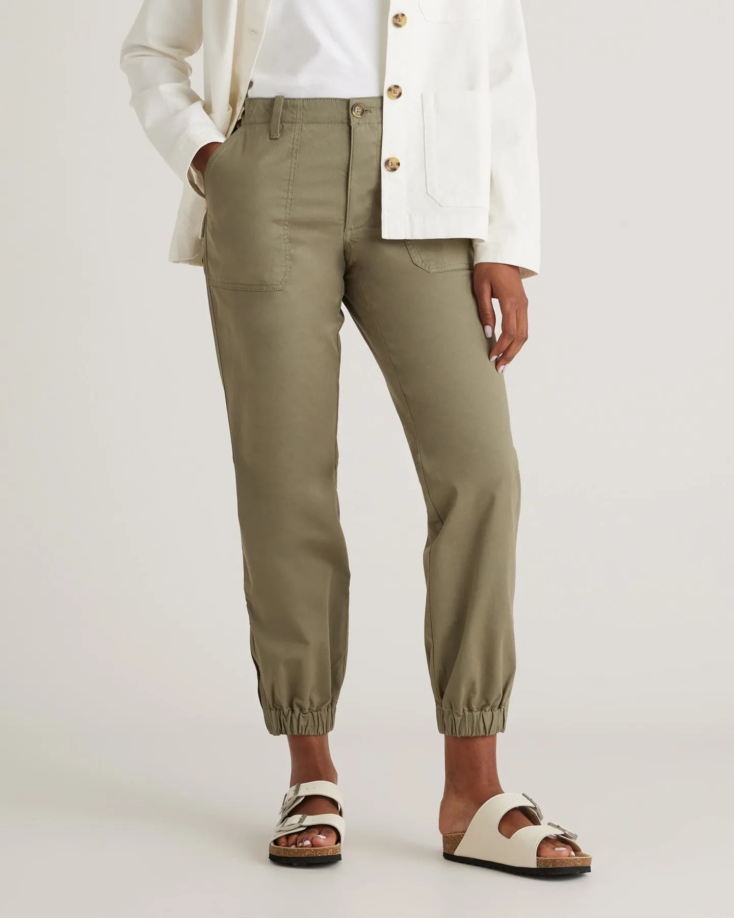 Organic Stretch Cotton Twill Utility Jogger