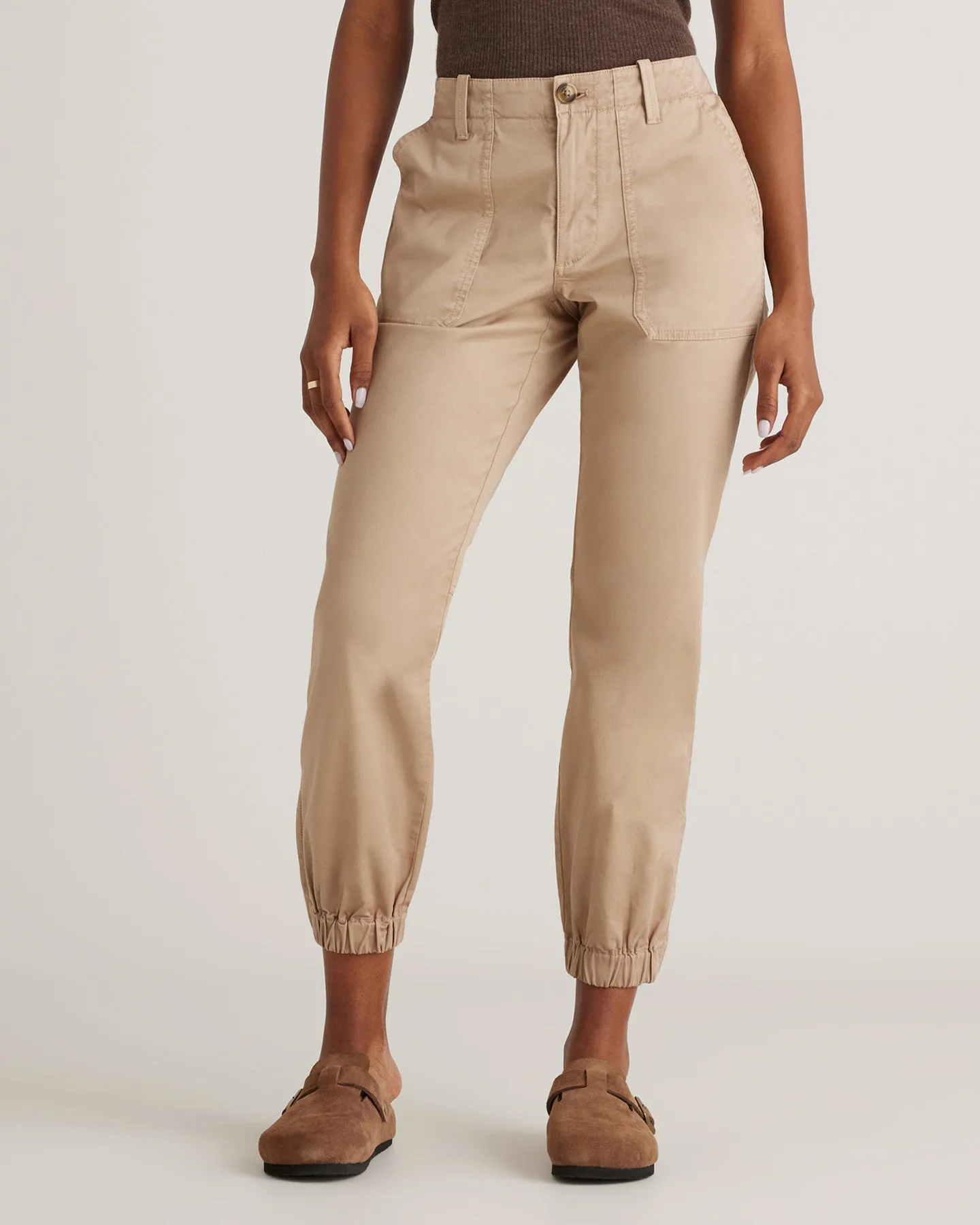 Organic Stretch Cotton Twill Utility Jogger