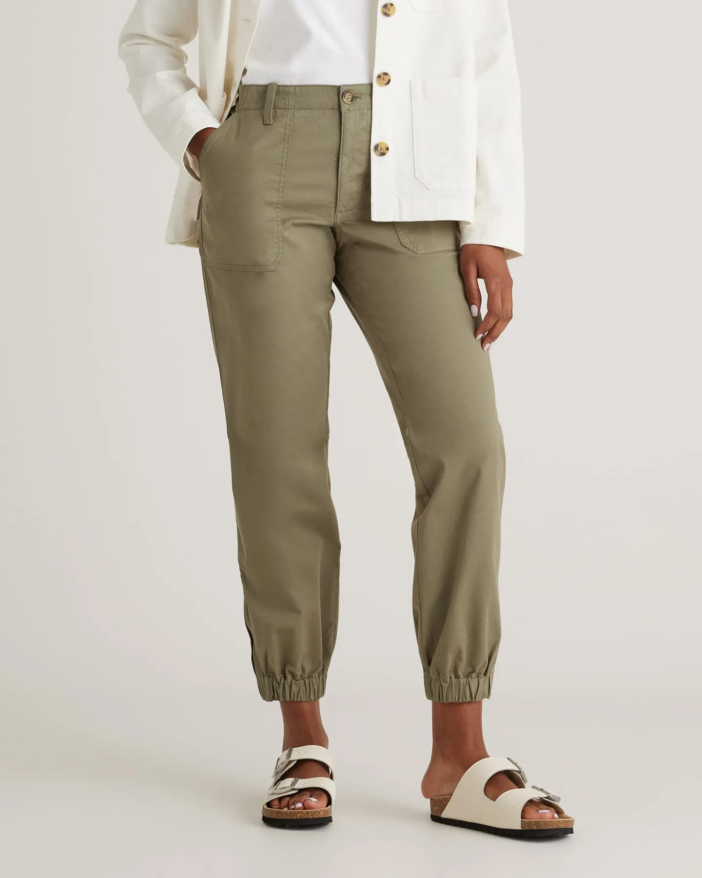 Organic Stretch Cotton Twill Utility Jogger