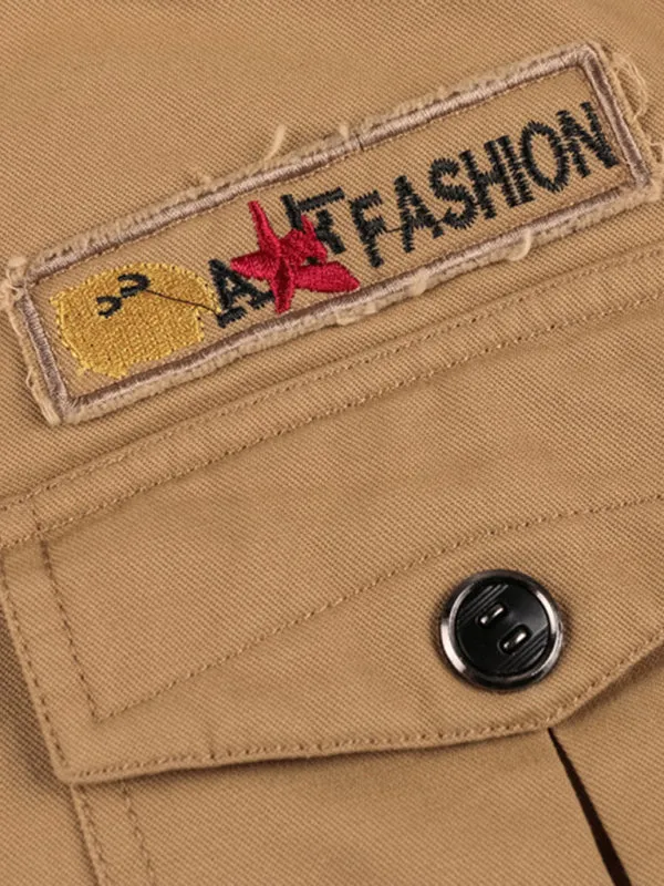 Oversized Cotton Utility Jacket with Faux Fur Lining | Hooded Windbreaker for Men