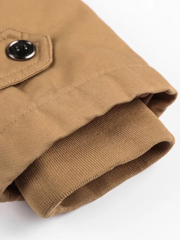Oversized Cotton Utility Jacket with Faux Fur Lining | Hooded Windbreaker for Men
