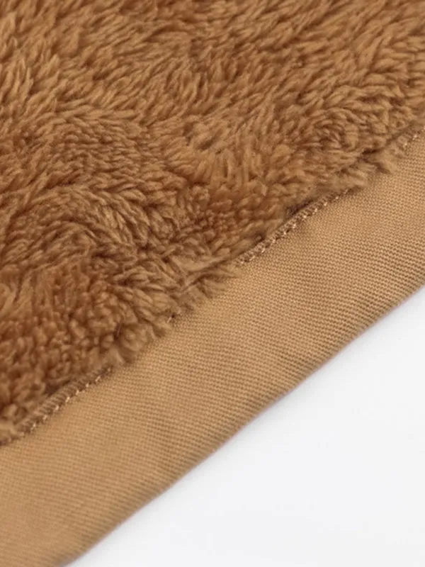Oversized Cotton Utility Jacket with Faux Fur Lining | Hooded Windbreaker for Men