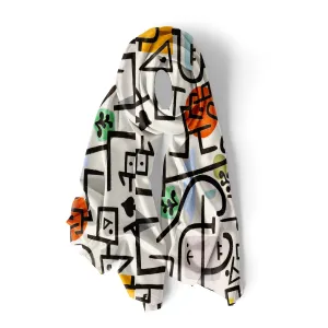 Paul Klee Rich Harbour Chiffon Art Scarf