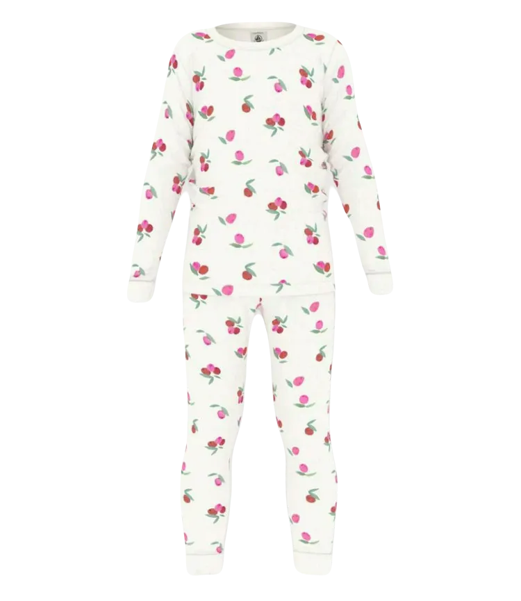 Petit Bateau Fruit Print Loungewear | LS Cotton Pajamas