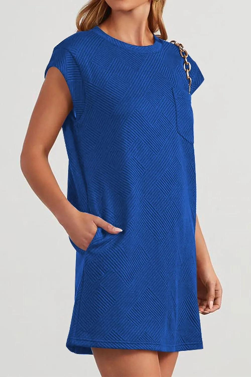 Poetsky Women's Summer Mini T Shirt Dress Casual Cap Sleeve Crewneck Loose Basic Short Beach Dresses