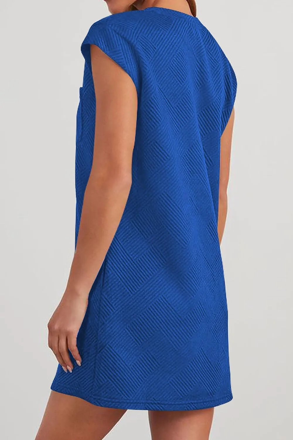 Poetsky Women's Summer Mini T Shirt Dress Casual Cap Sleeve Crewneck Loose Basic Short Beach Dresses