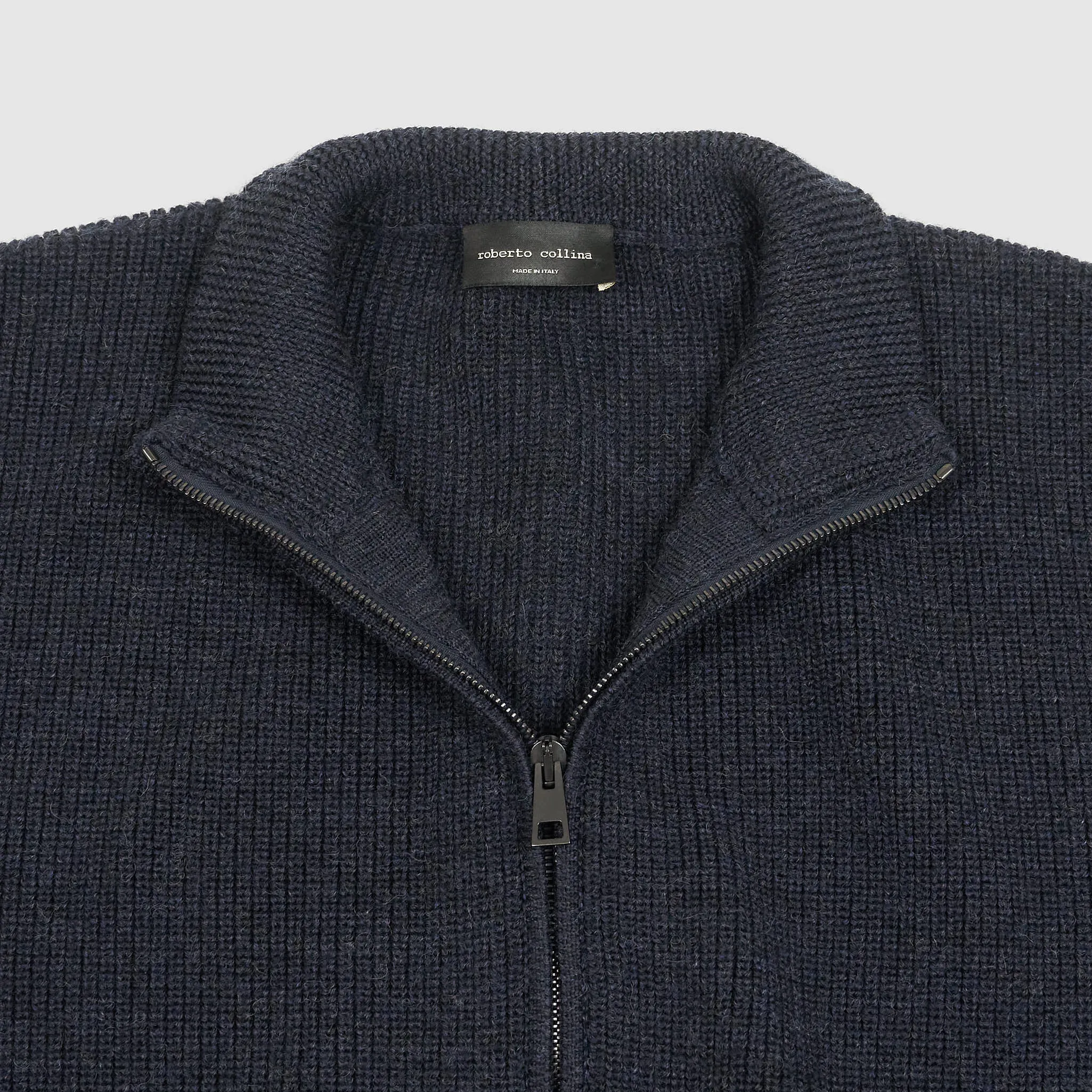 Roberto Collina  Full-Zipped Knit Wool Cardigan