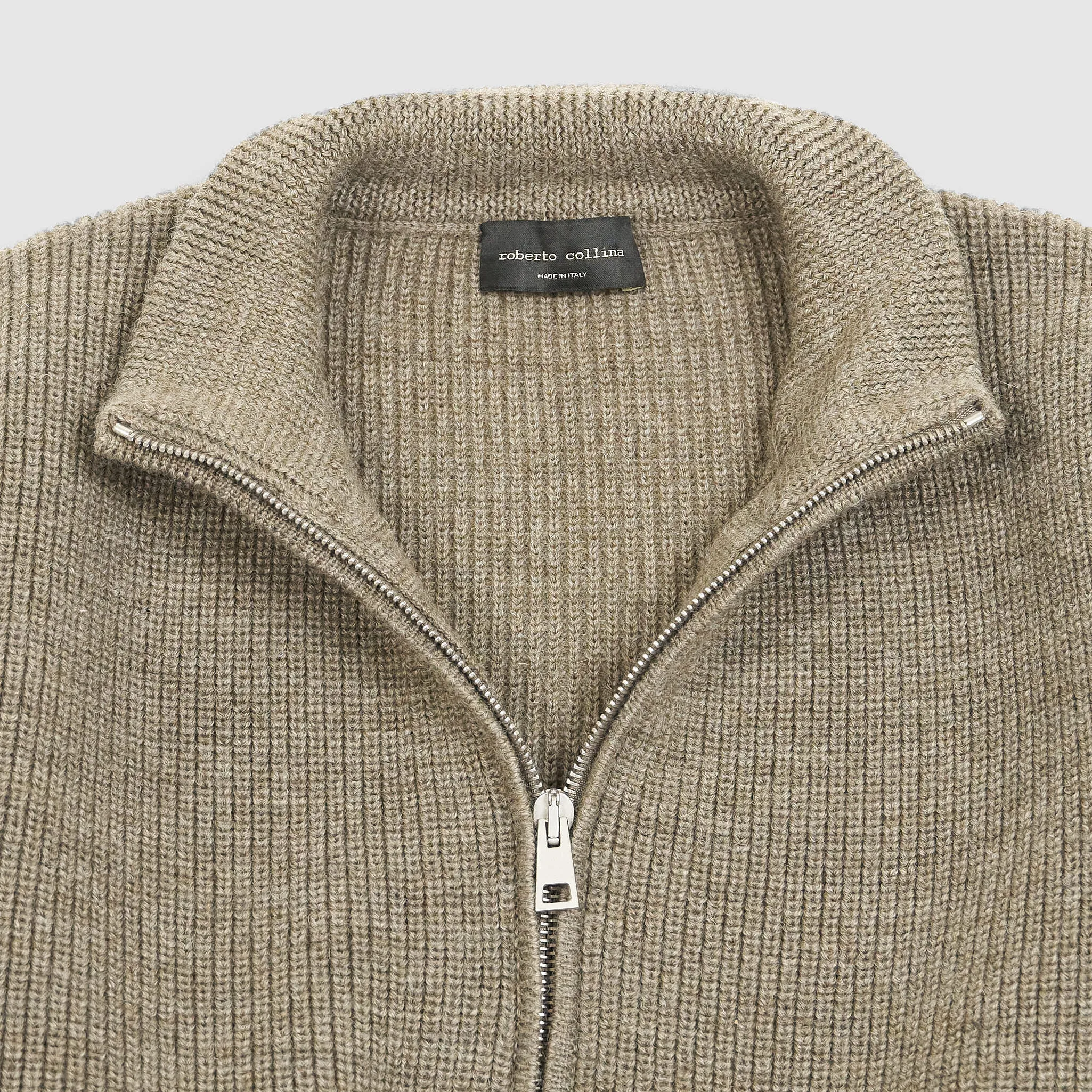 Roberto Collina  Full-Zipped Knit Wool Cardigan