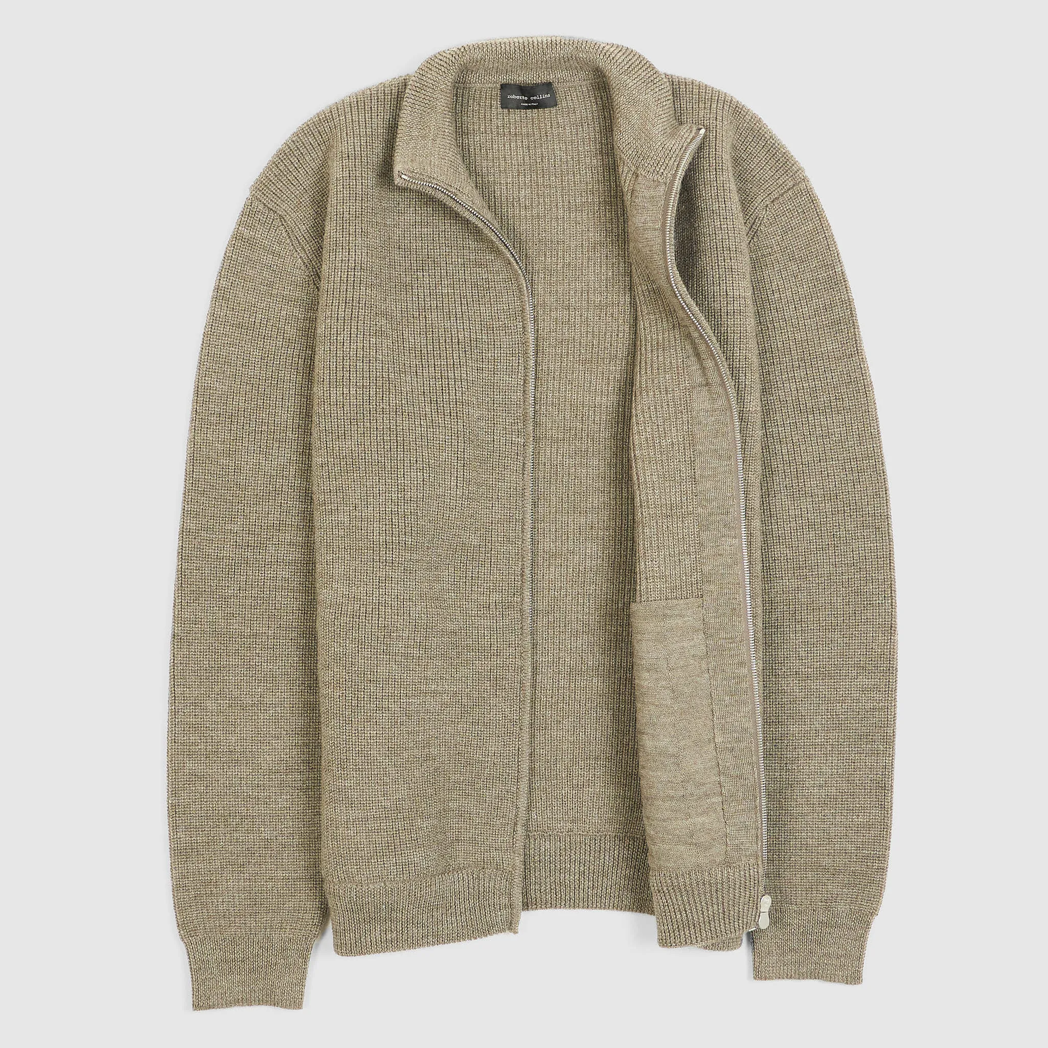 Roberto Collina  Full-Zipped Knit Wool Cardigan