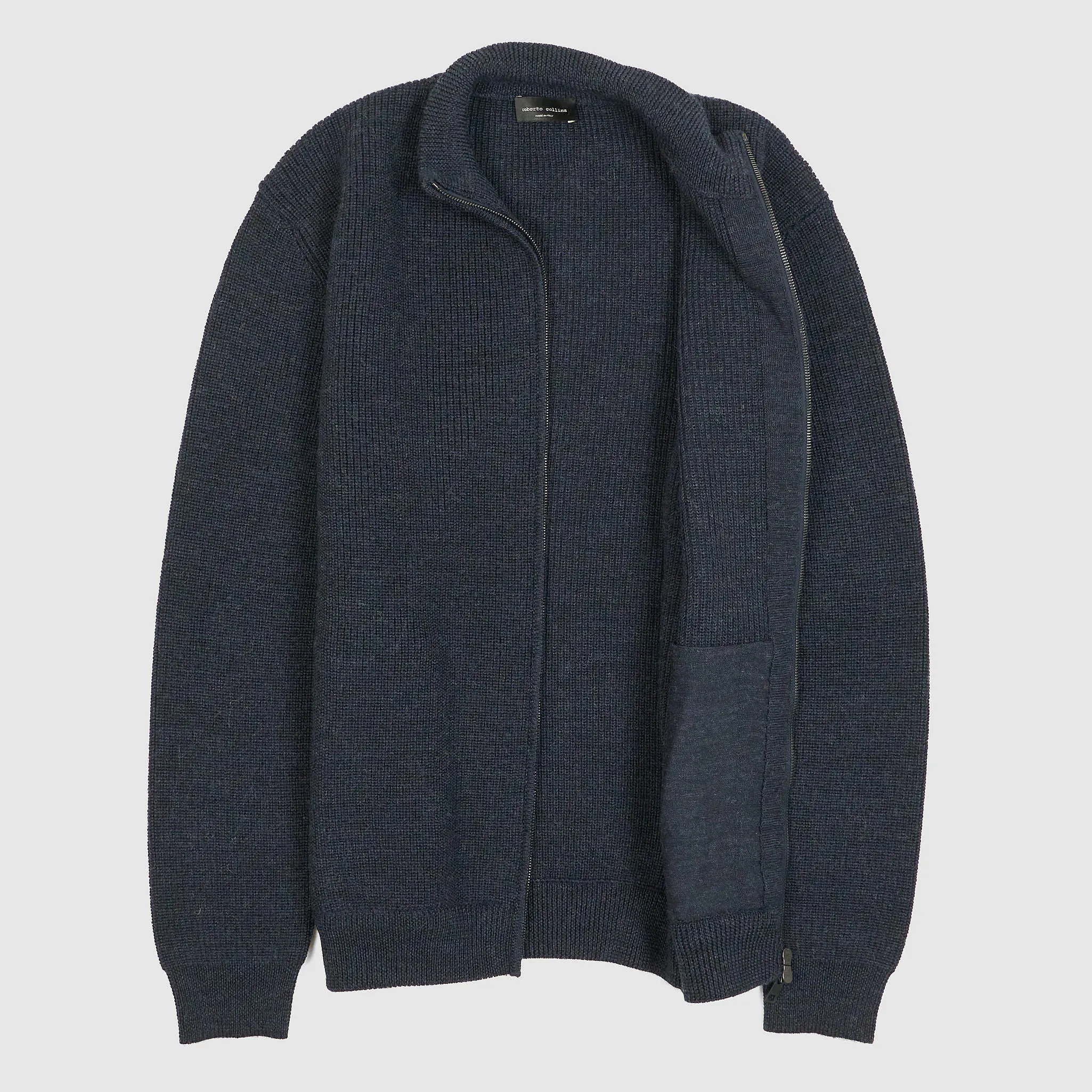 Roberto Collina  Full-Zipped Knit Wool Cardigan