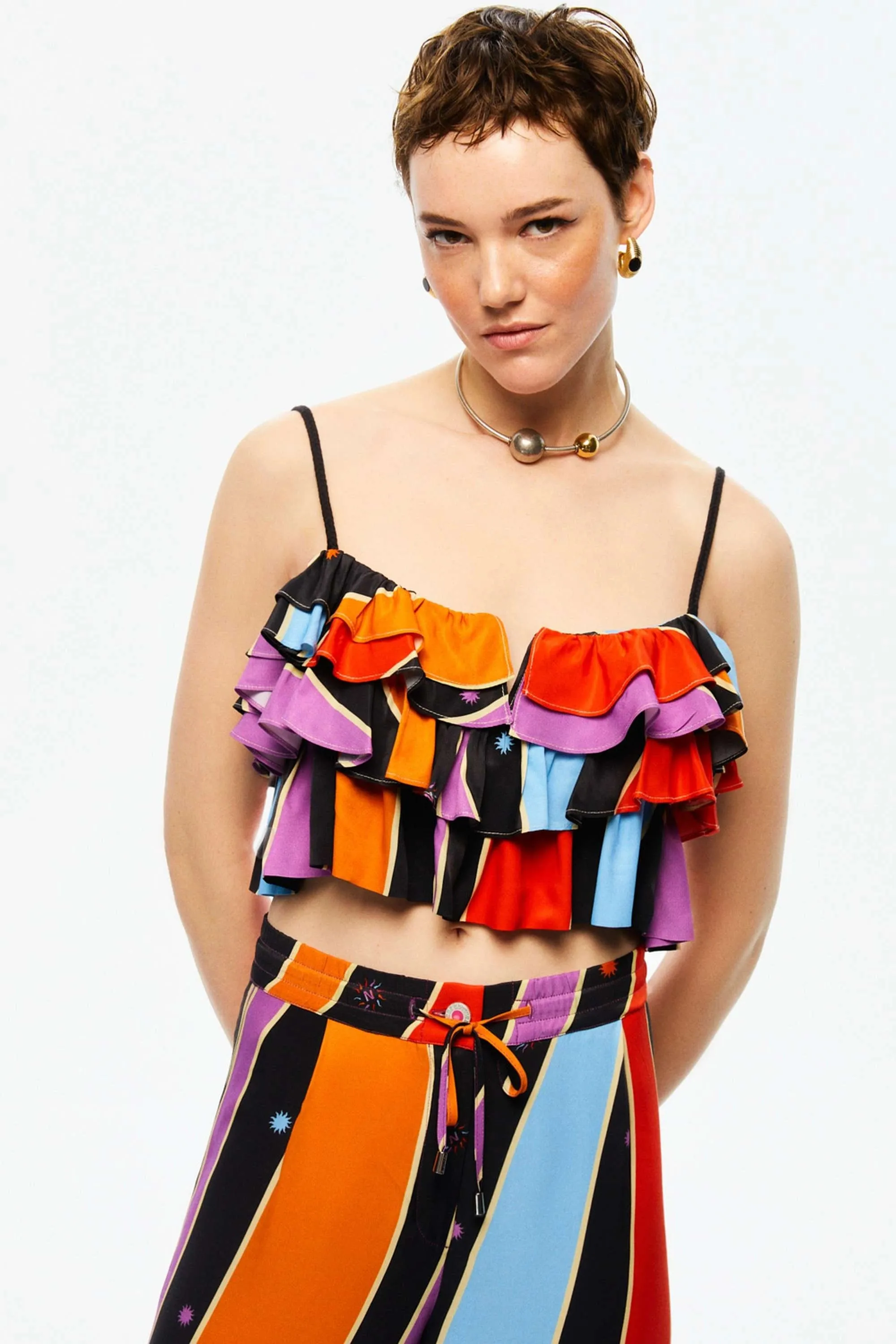 Ruffled Crop Top