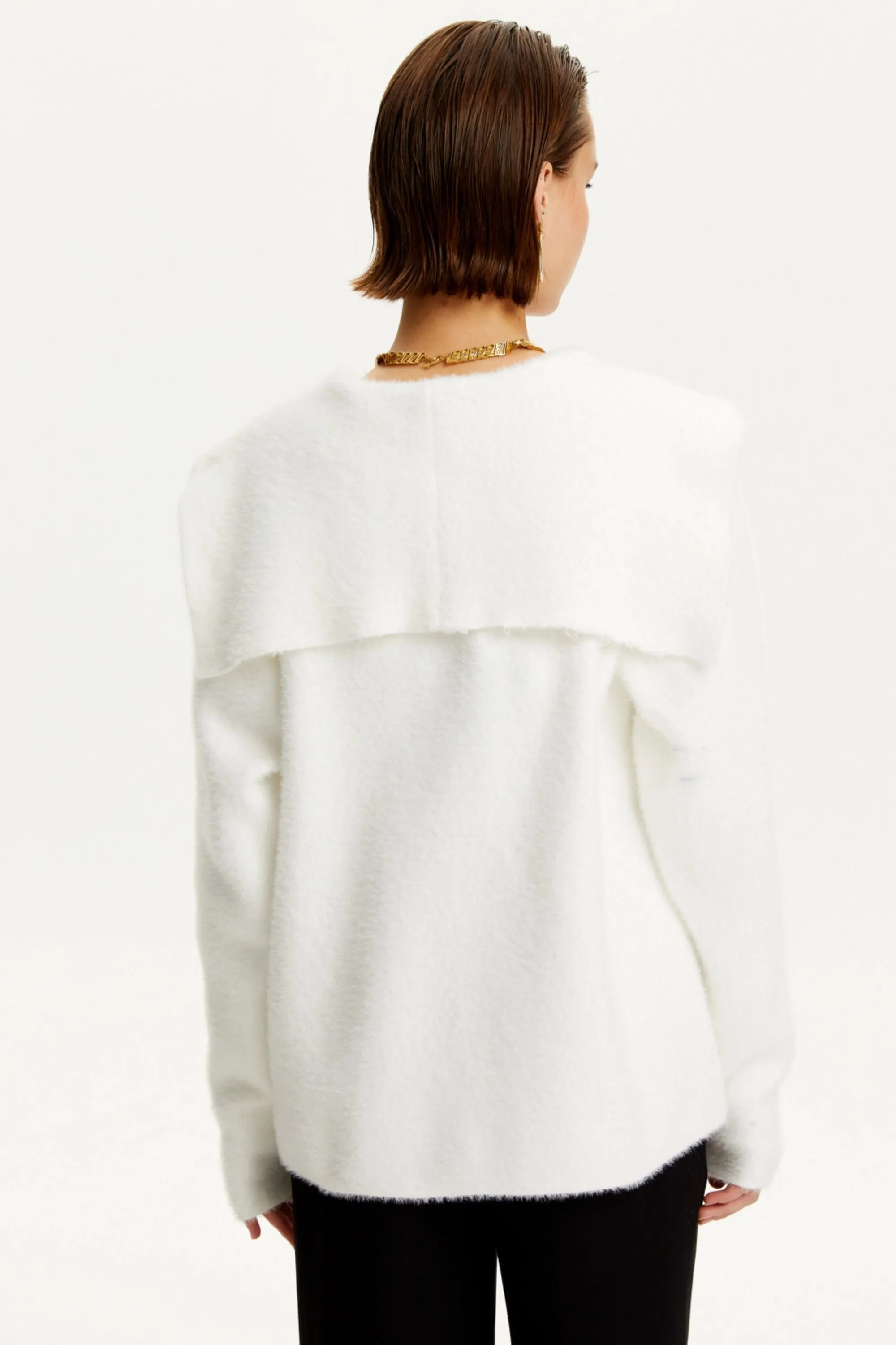 Sailor Collar Knit Cardigan (Final Sale)