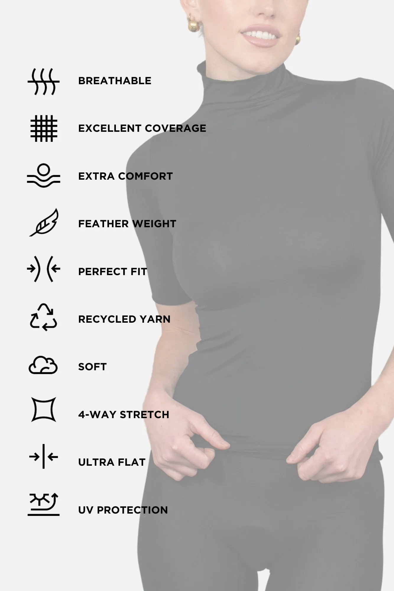 Short Sleeve Turtleneck
