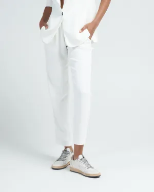 stretch crepe cady jogger pants - pure
