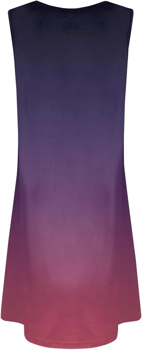 Summer Dresses for Women 2025 Vacation Sleeveless Plus Size Beach Sundresses V Neck Casual Tank Dress with Pockets