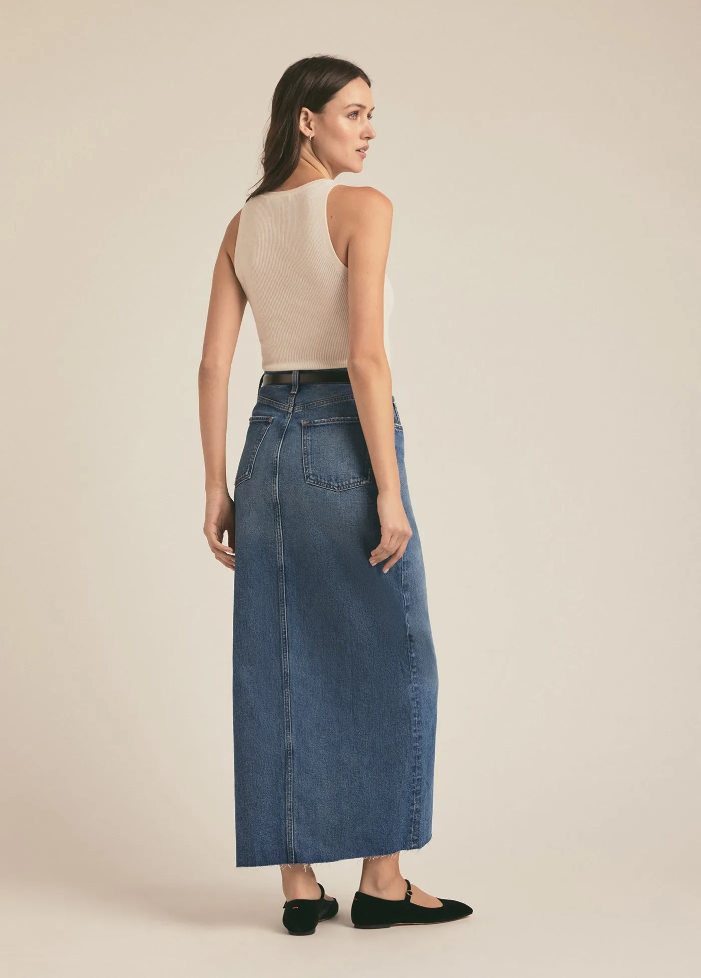 THE SADIE HIGH RISE MAXI A-LINE SKIRT