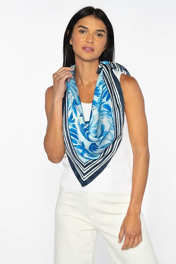Tropical Floral Square Scarf