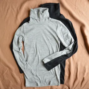 Unisex Adults Turtleneck Long Sleeve Top in Merino/Silk
