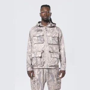 Utility Windbreaker Jacket - Khaki Hunting Camo