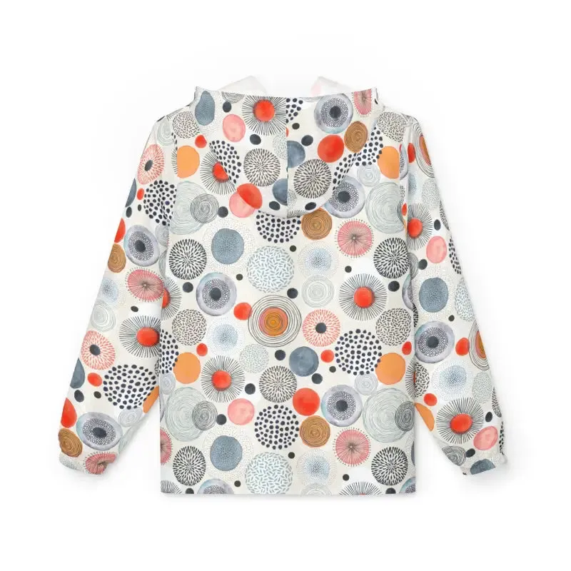 Vibrant Abstract Pattern Windbreaker Jacket