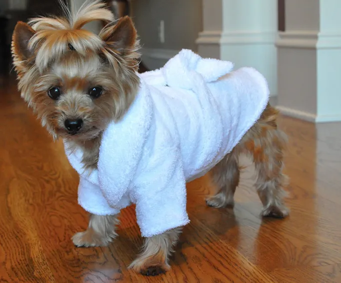 White Silver Tiara Bathrobe 100% Soft Combed Cotton Terrycloth