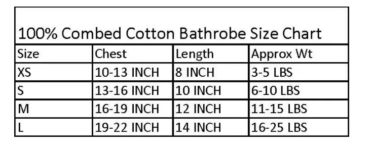 White Silver Tiara Bathrobe 100% Soft Combed Cotton Terrycloth