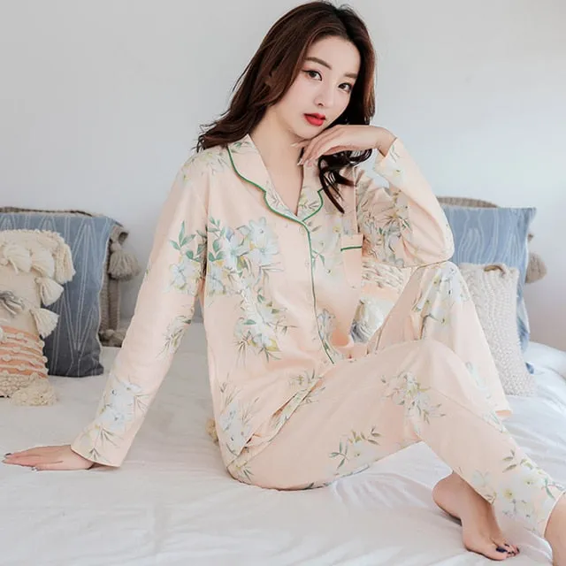 Women Soft 100% Cotton Pajamas PJ Sleep Wear