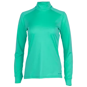 Women's Peach Skins Solid T-Neck - Lagoon